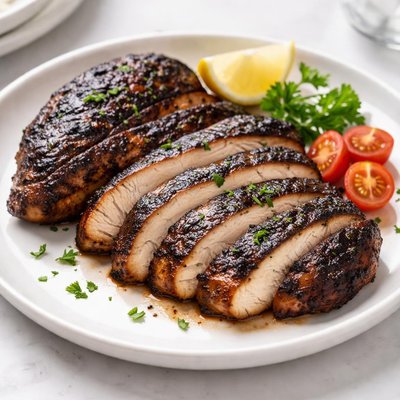 Charcoal chicken breast