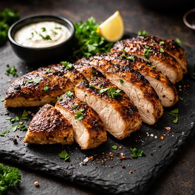 Charcoal chicken skin off