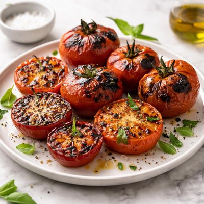 Charcoaled tomatoes
