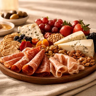 Charcuterie and cheese plate