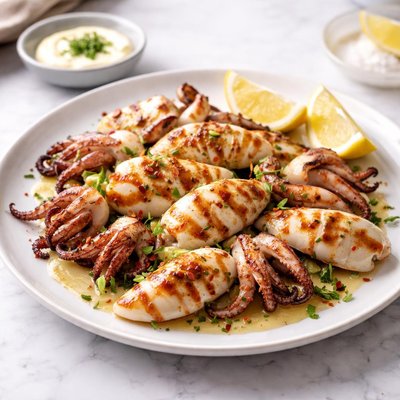 Chargrill calamari