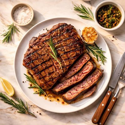 Chargrilled beef steak