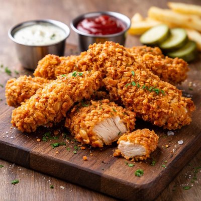 Checken tender from la burger bar