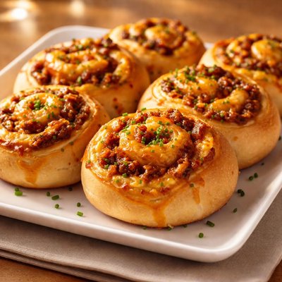 Cheddar and caramelised chutney rolls