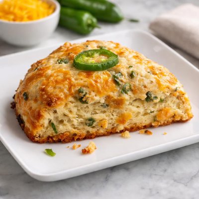 Cheddar and jalepeno scone