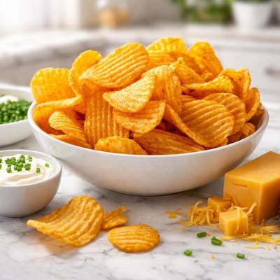 Cheddar and sour cream chips