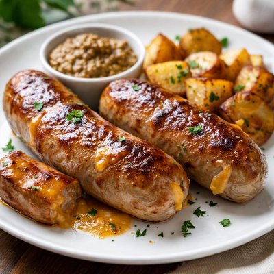 Cheddar bratwurst