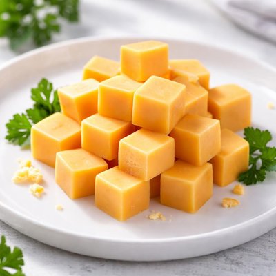 Cheddar cheese cubes