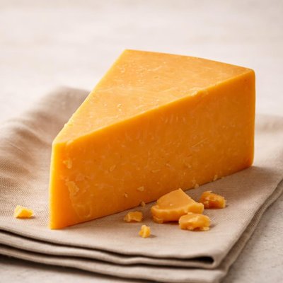 Cheddar cheese wedge