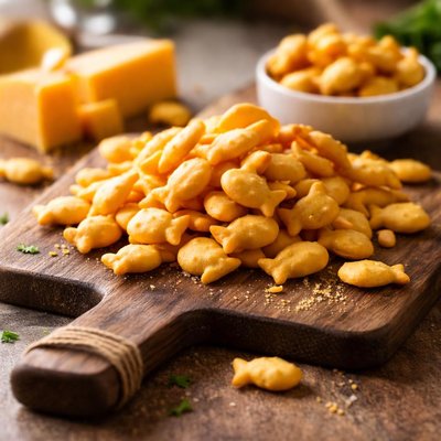 Cheddar fish crackers