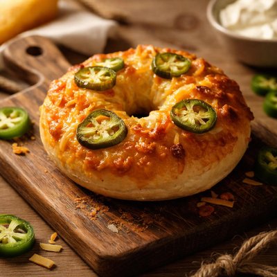 Cheddar jalapeno bagel