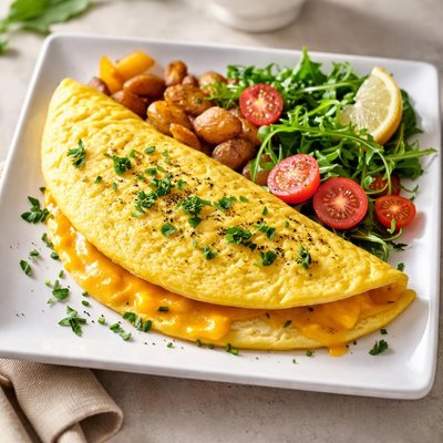 Cheddar omelet