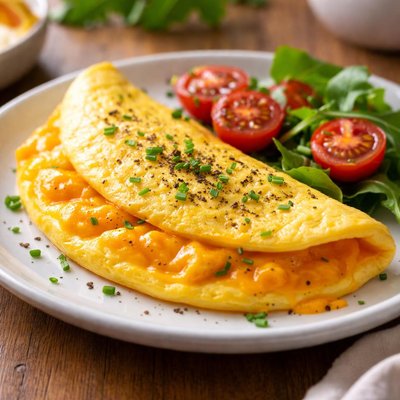Cheddar omelette