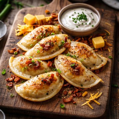 Cheddar perogies