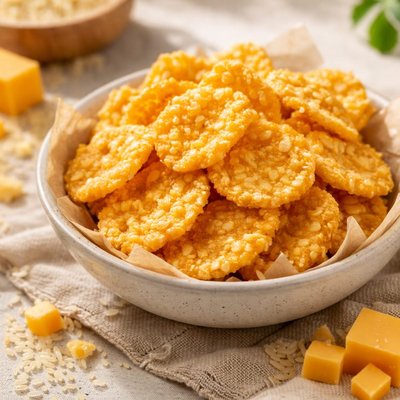 Cheddar rice chips