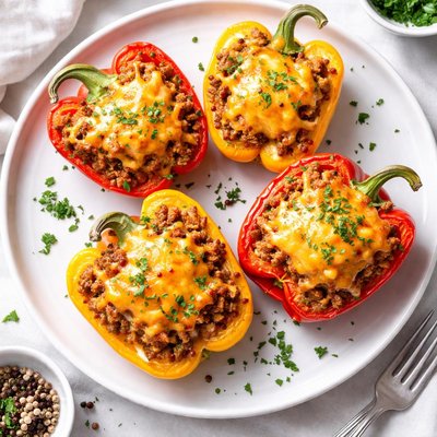Cheddar stuffed peppers