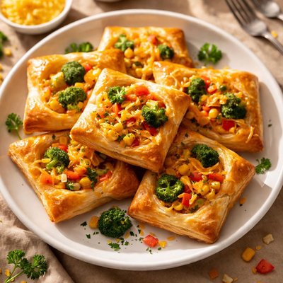 Cheddar veggie puff