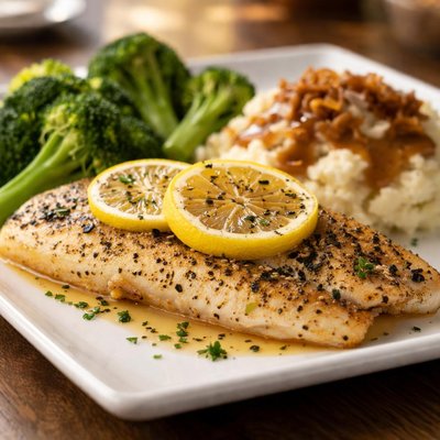 Cheddars grilled lemon pepper white fish