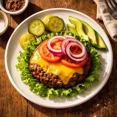 Cheesburger no bun plain