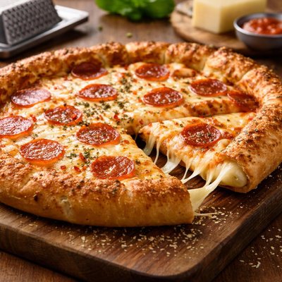 Cheese-filled crust