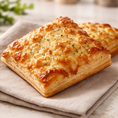 Cheese-topped pastry
