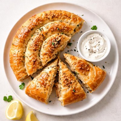 Cheese and chicken burek