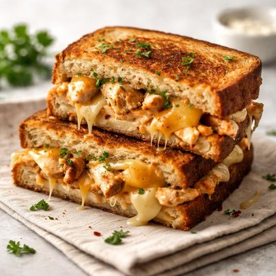 Cheese and chicken melt