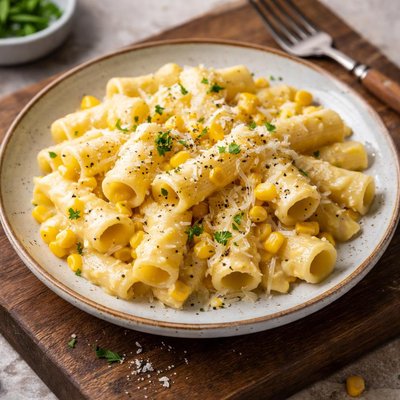 Cheese and corn pasta