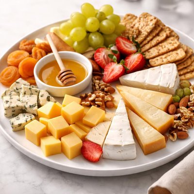 Cheese and crackers plate