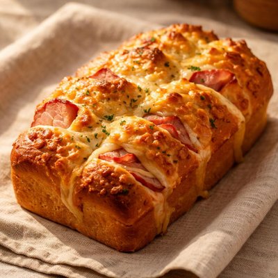 Cheese and ham bread