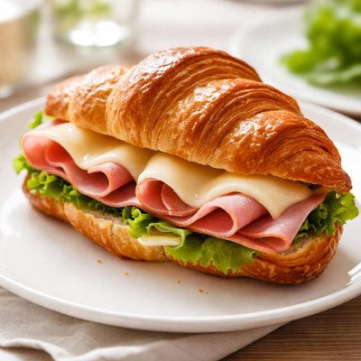 Cheese and ham croissant