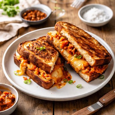 Cheese and kimchi toastie