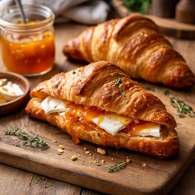 Cheese and marmalade croissant