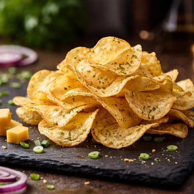 Cheese and onion crips