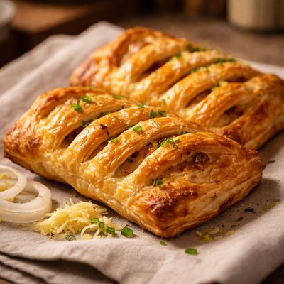 Cheese and onion pastry