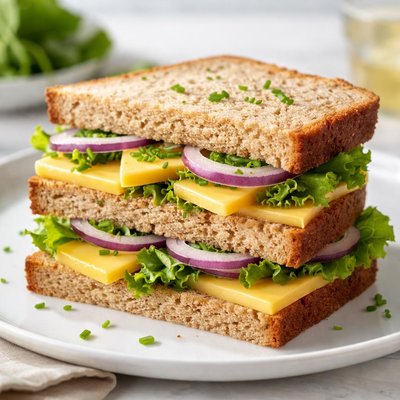 Cheese and onion sandwich