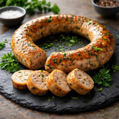 Cheese and parsley chicken sausage ring