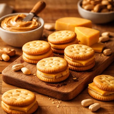 Cheese and peanut butter crackers
