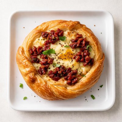 Cheese and sundried tomato danish