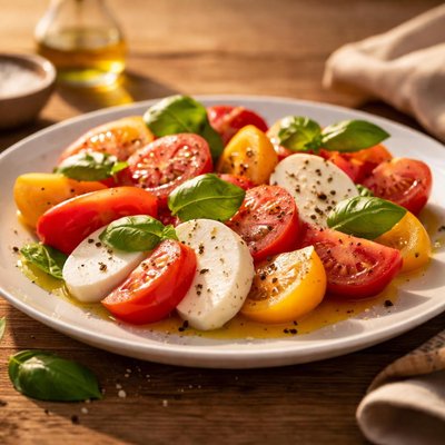 Cheese and tomato salad