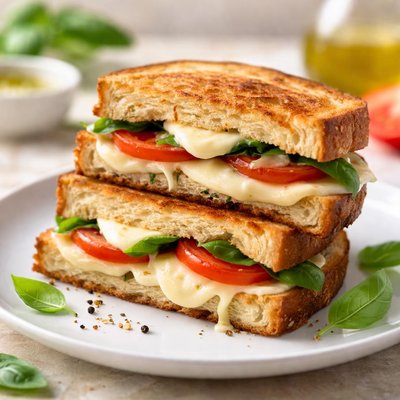 Cheese and tomato sandwich