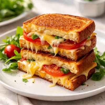 Cheese and tomato toastie