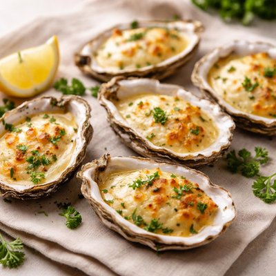 Cheese baked oyster