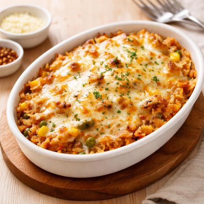 Cheese baked rice