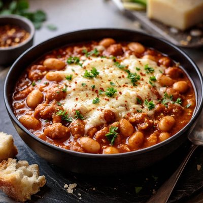Cheese bean stew