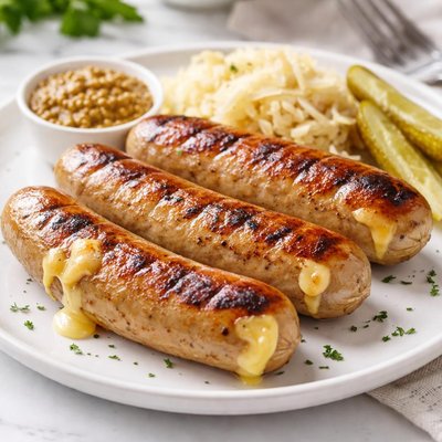 Cheese bratwurst