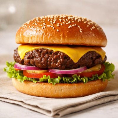 Cheese burger and bun