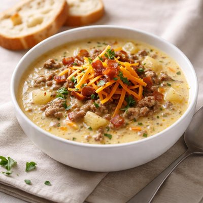 Cheese burger soup