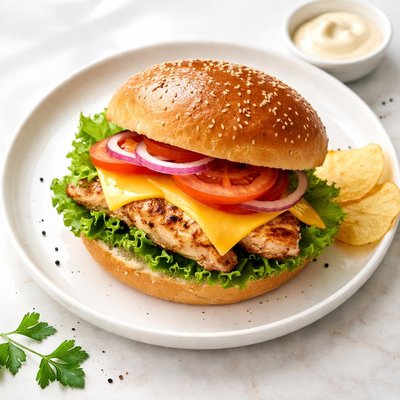 Cheese chicken sandwich