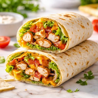 Cheese chicken wrap